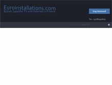Tablet Screenshot of euroinstallations.com